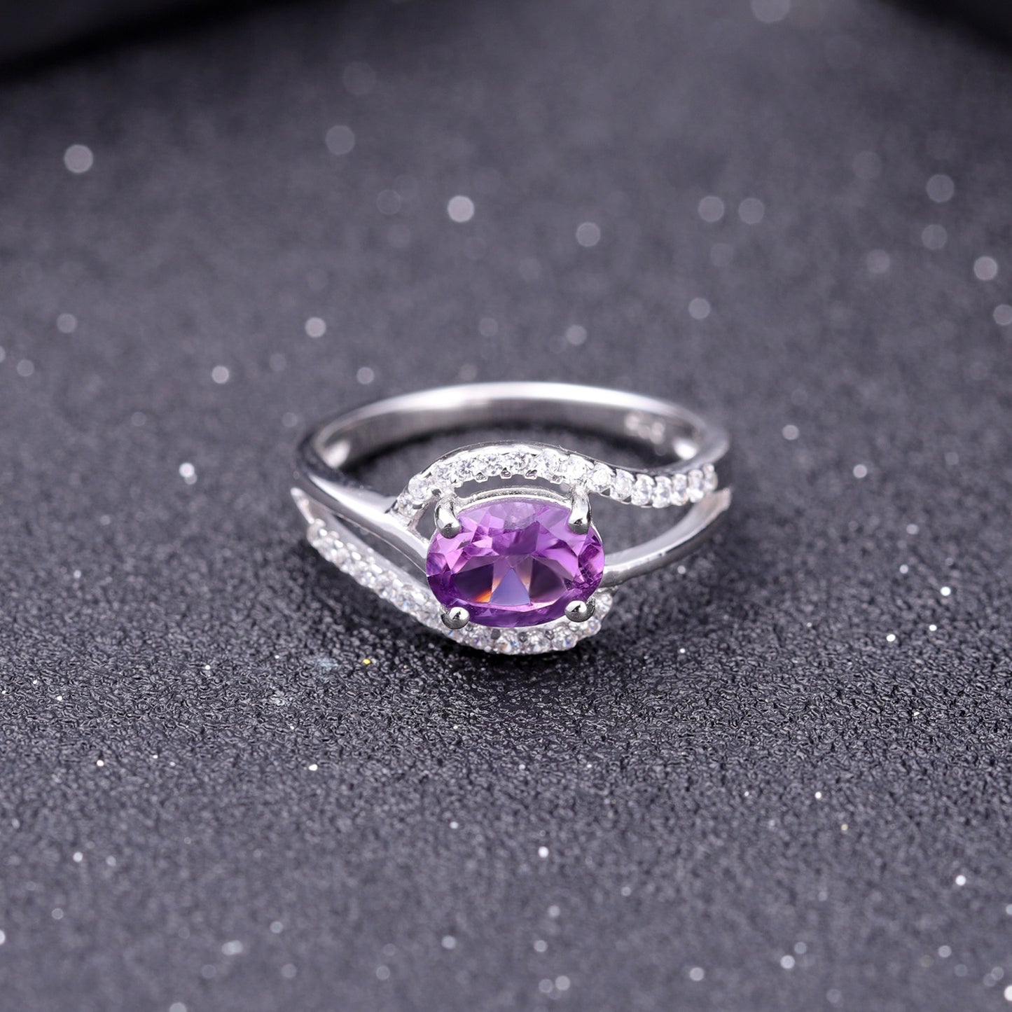 Natural Colored Crystal Ring