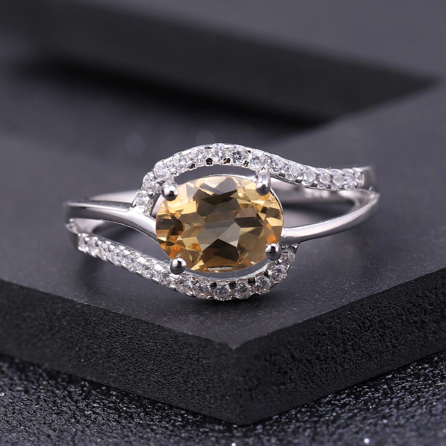 Natural Colored Crystal Ring