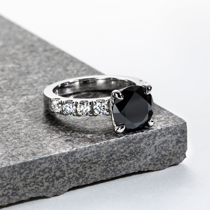 3.5ct Black Moissanite RIngs