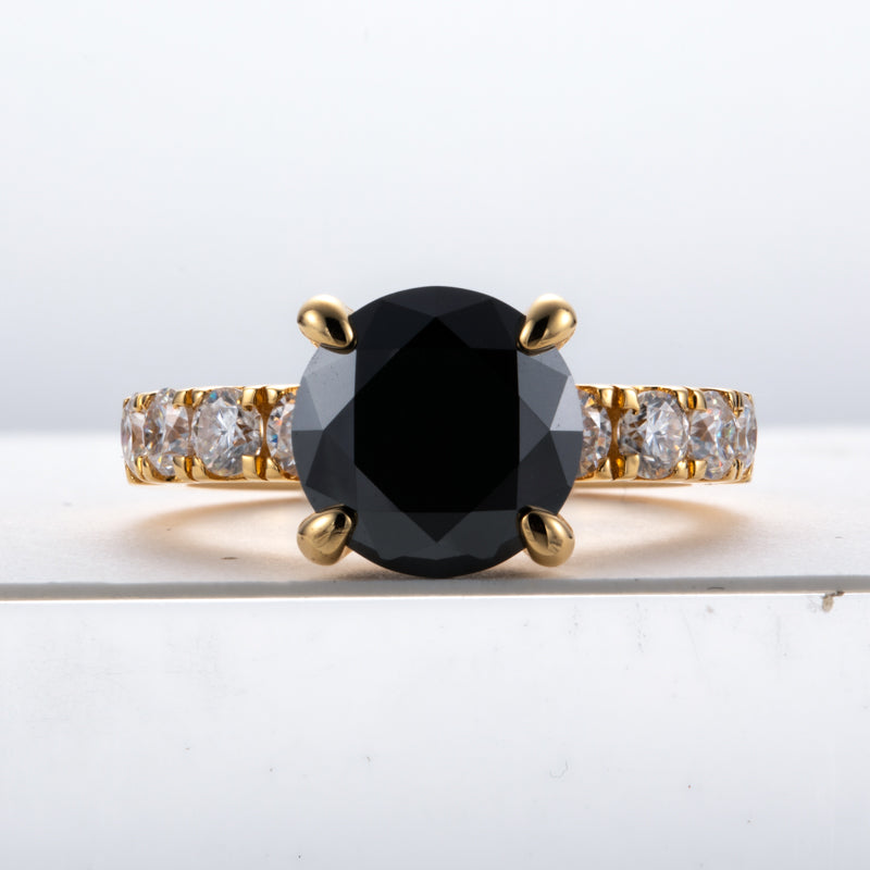 3.5ct Black Moissanite RIngs