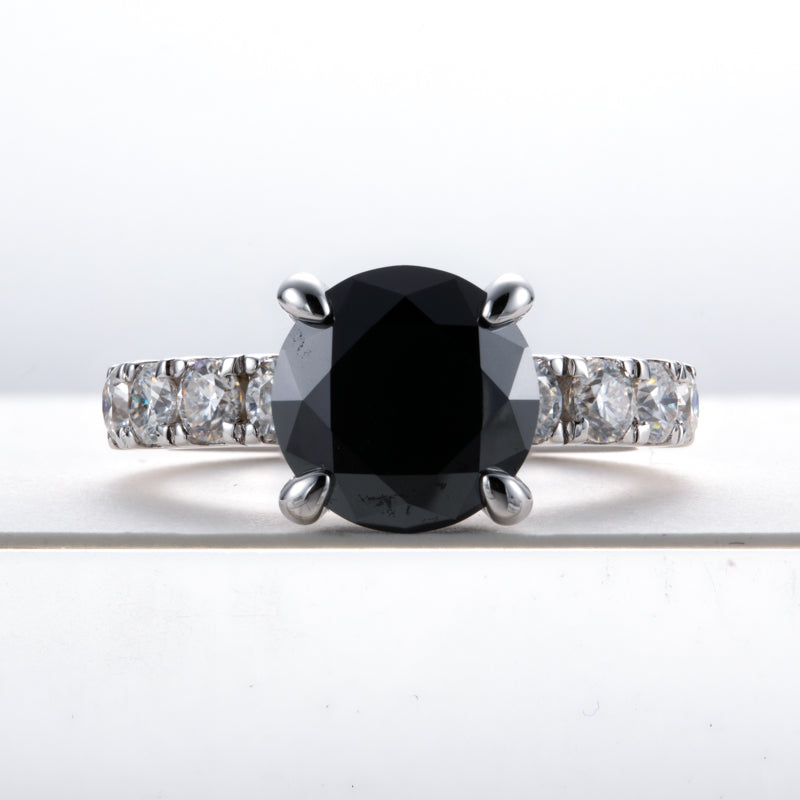 3.5ct Black Moissanite RIngs