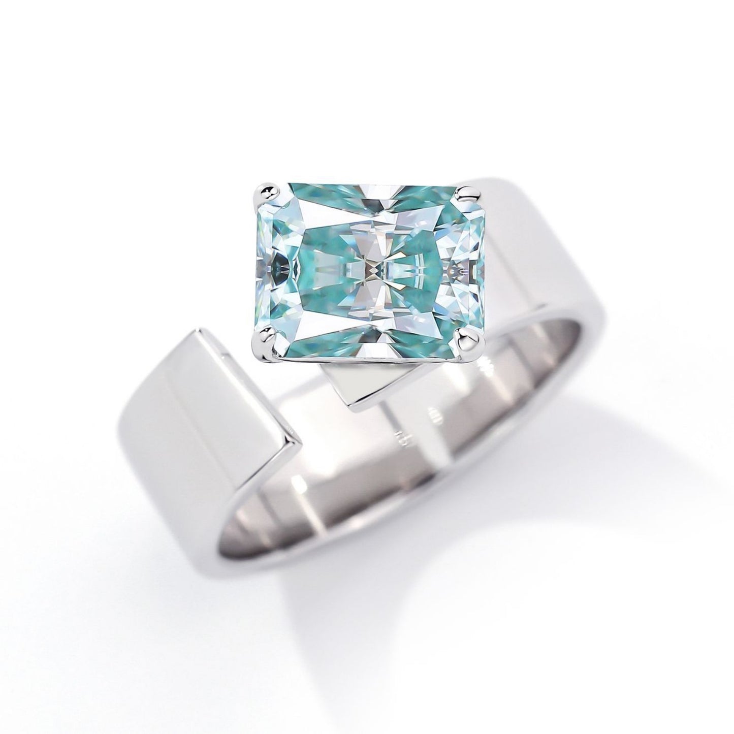 3-Carat 7x9 Radiant-Cut Adjustable Moissanite Ring