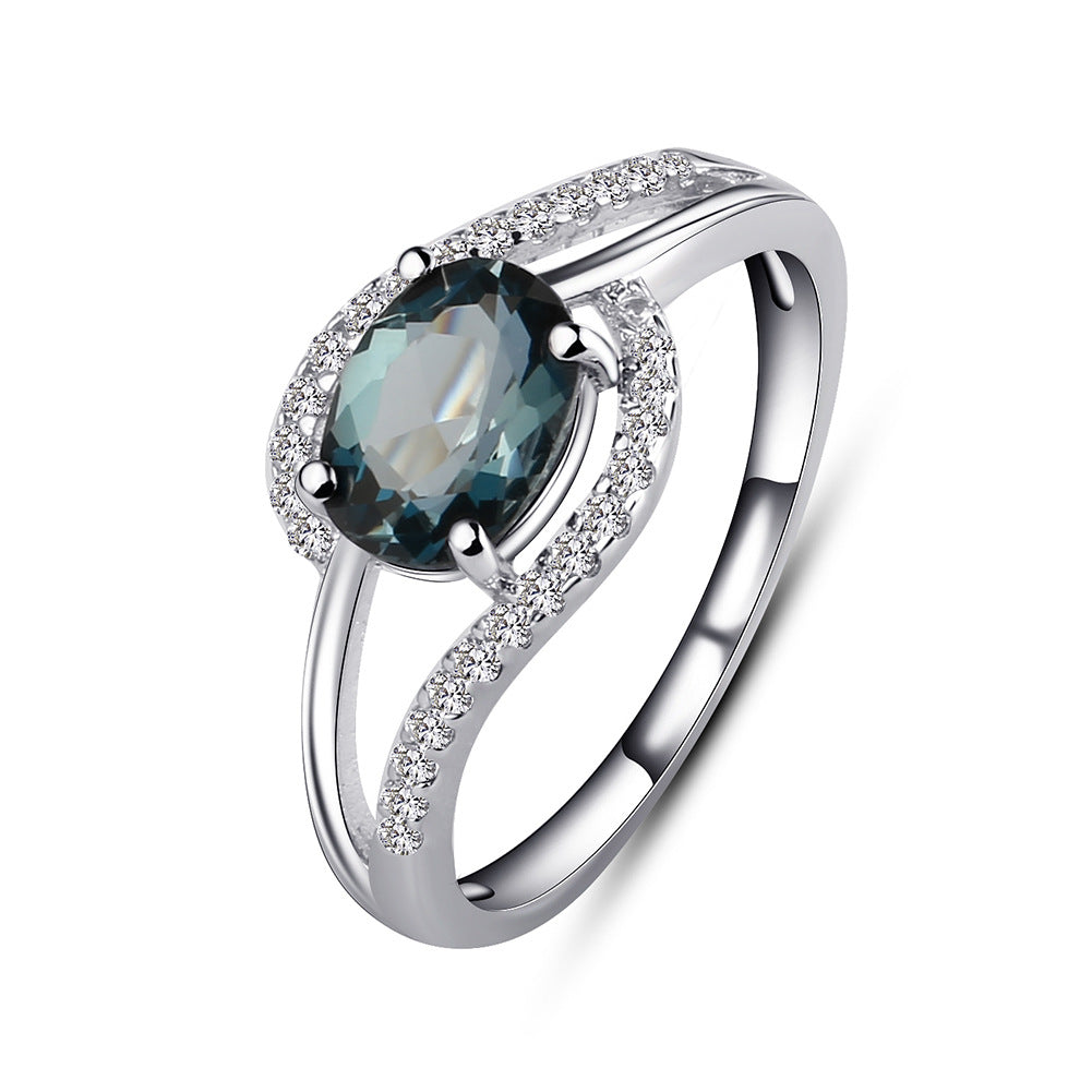 Natural Colored Crystal Ring