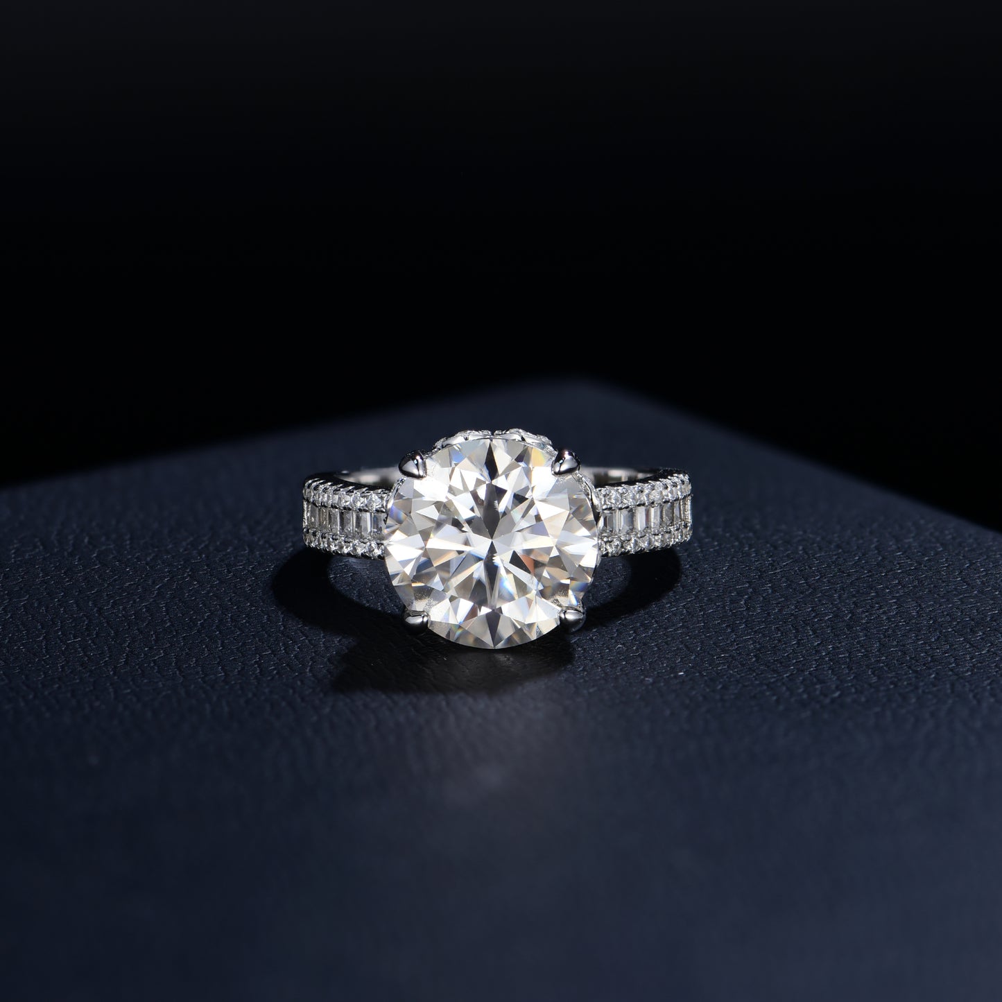 5 Carat White Moissanite Luxury Rings