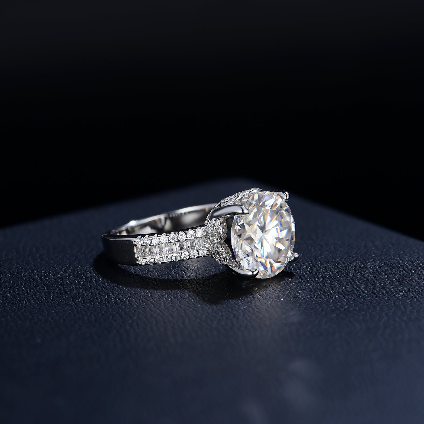 5 Carat White Moissanite Luxury Rings