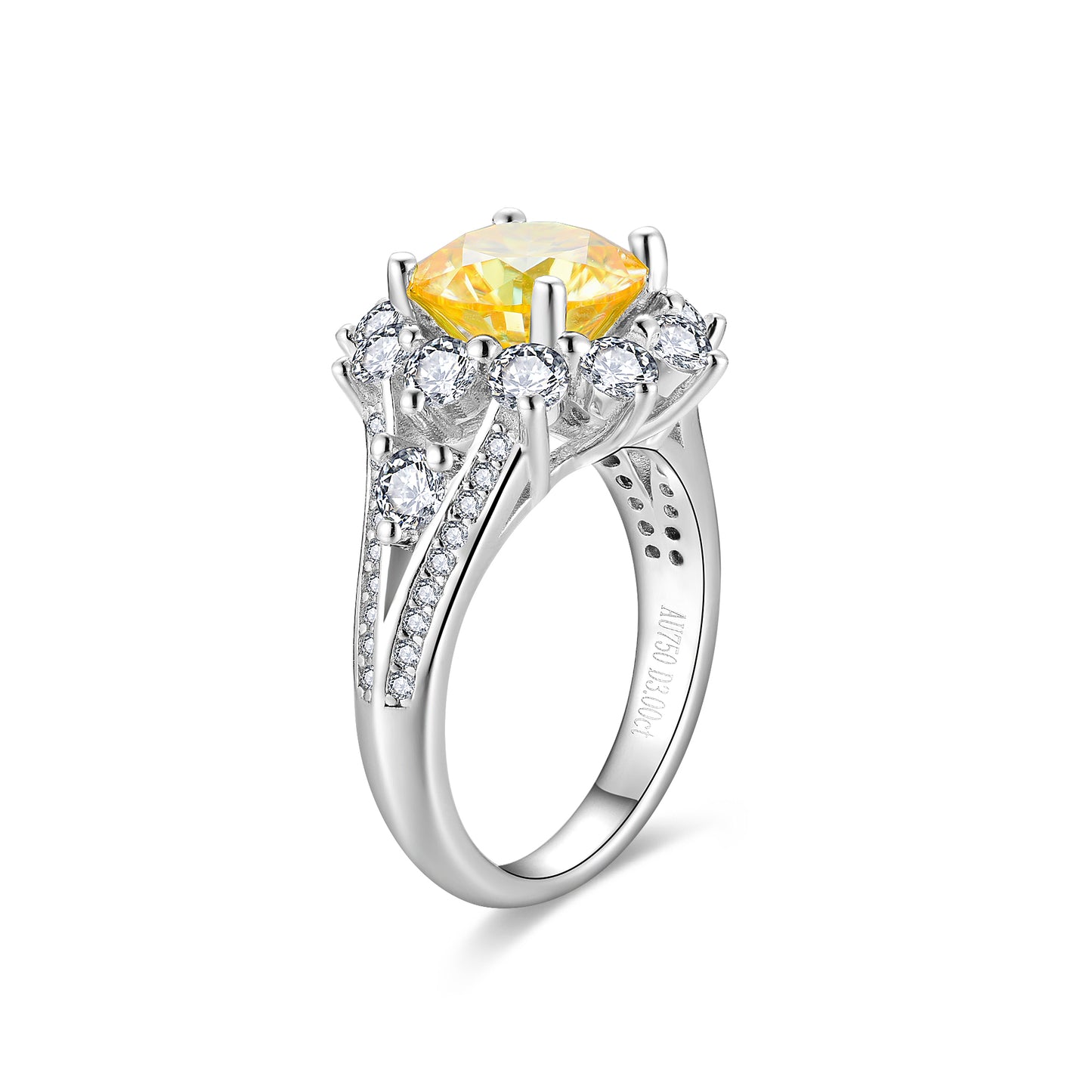 3/10ct Yellow Moissanite Ring