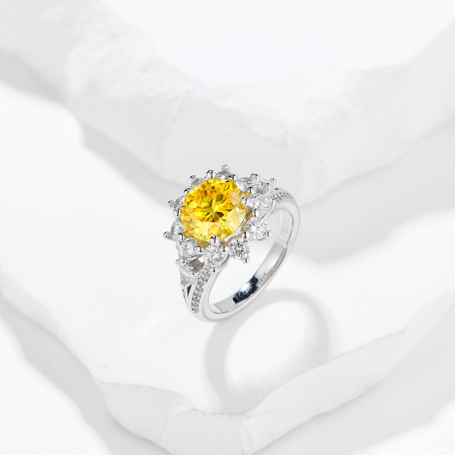 3/10ct Yellow Moissanite Ring