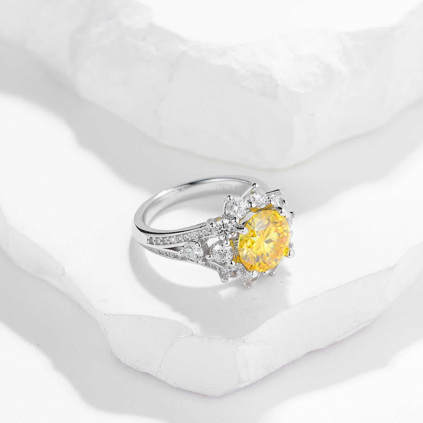 3/10ct Yellow Moissanite Ring