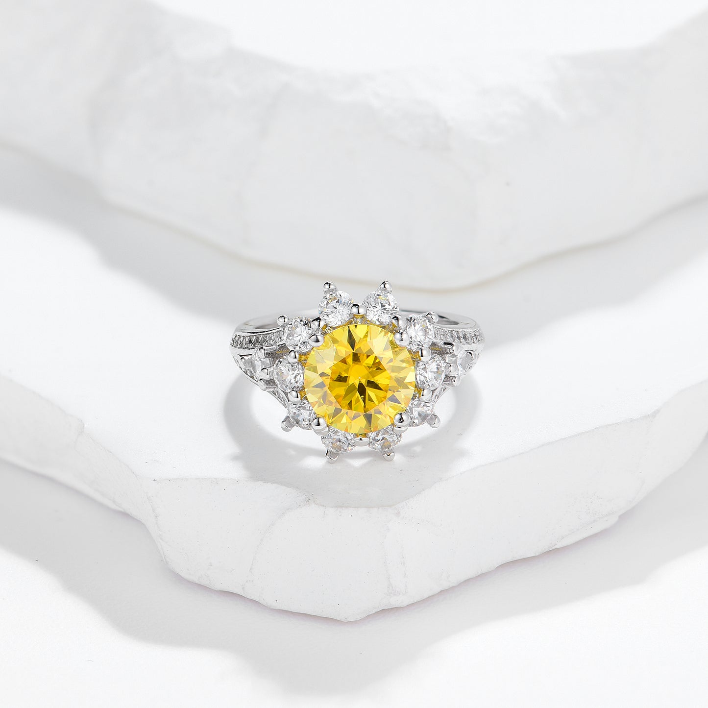 3/10ct Yellow Moissanite Ring