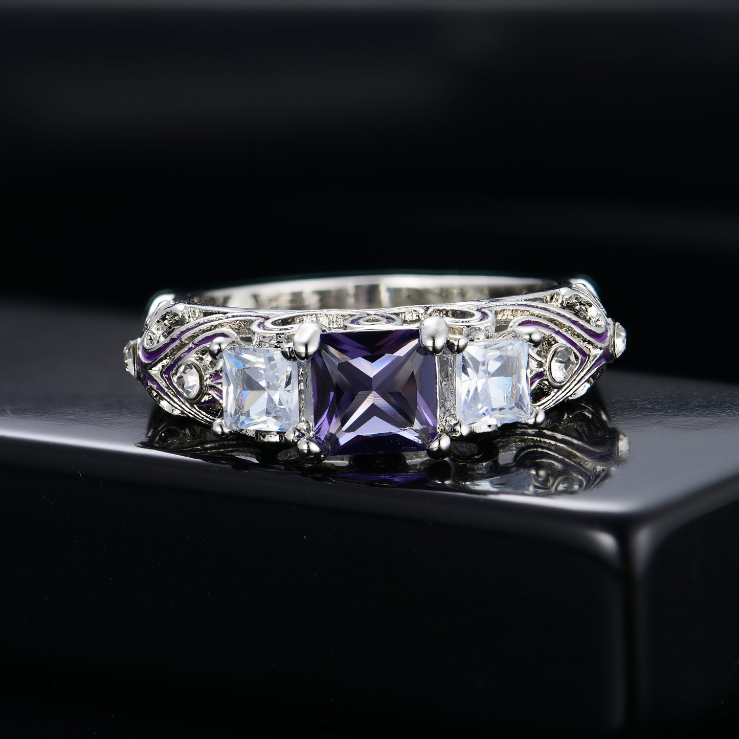 Amethyst Silver Ring