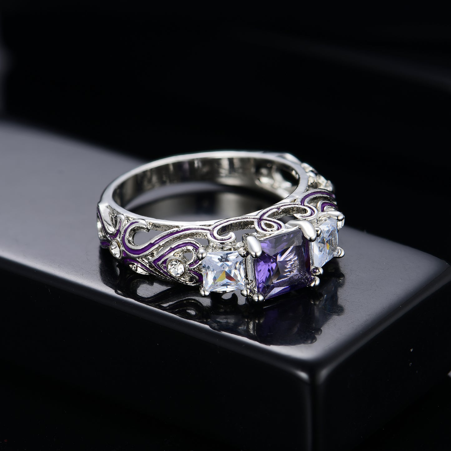 Amethyst Silver Ring