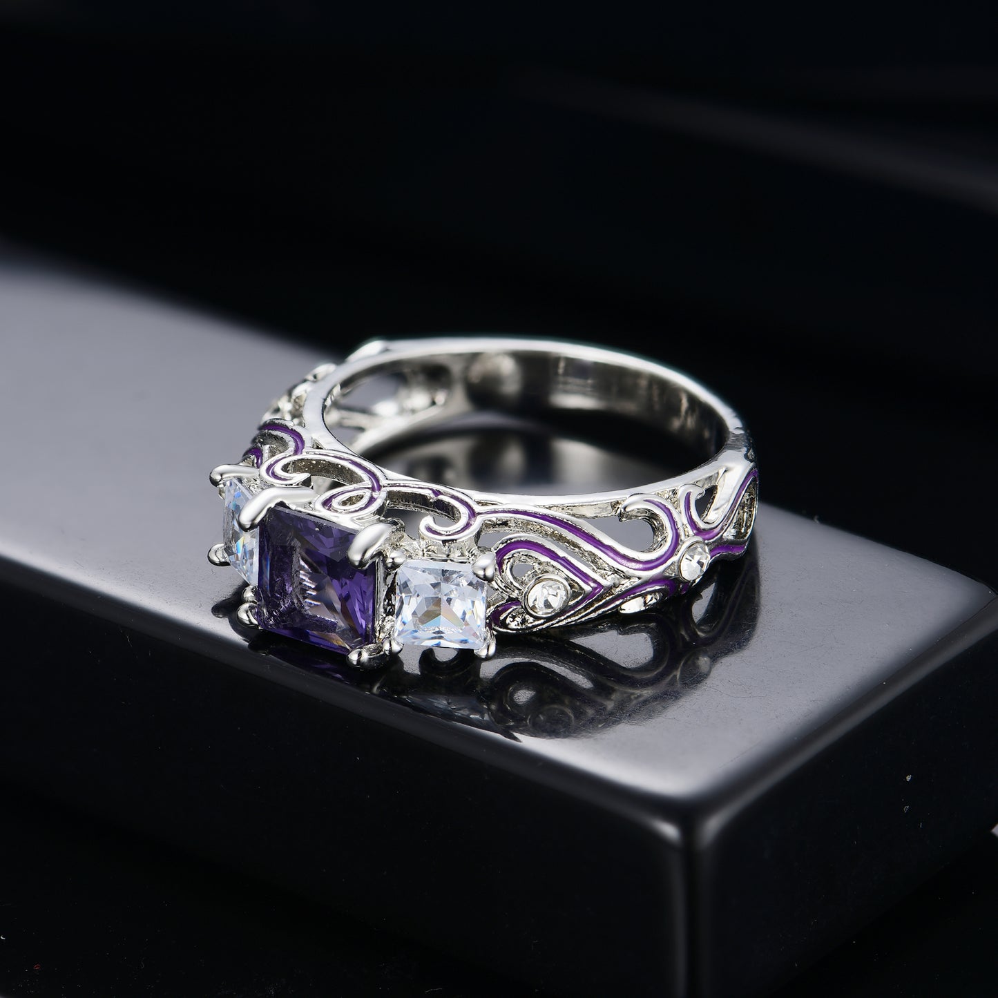 Amethyst Silver Ring