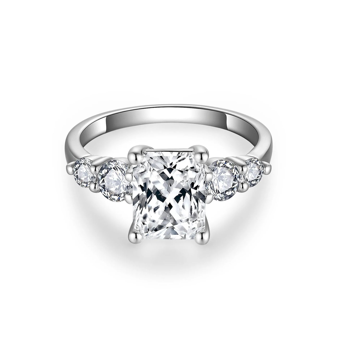 3CT Classic Moissanite Rings, 925 Silver Ring for Women. Anniversary Birthday Wedding Christmas Valentine's Day Gift