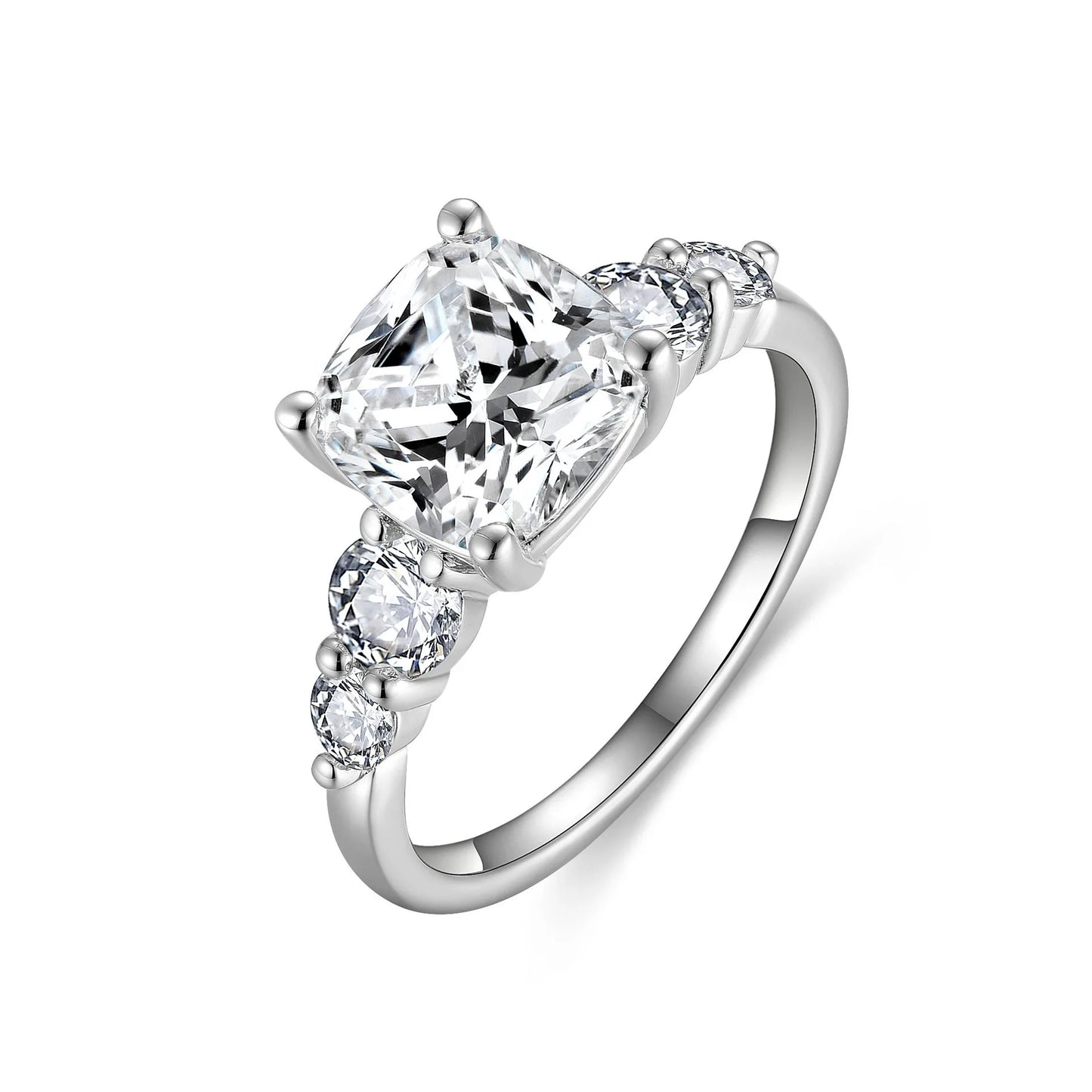 3CT Classic Moissanite Rings, 925 Silver Ring for Women. Anniversary Birthday Wedding Christmas Valentine's Day Gift