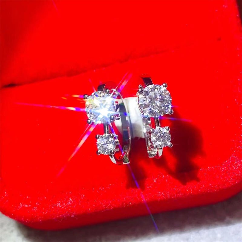 U-Shape Moissanite Ear Cuff Earrings – image 1