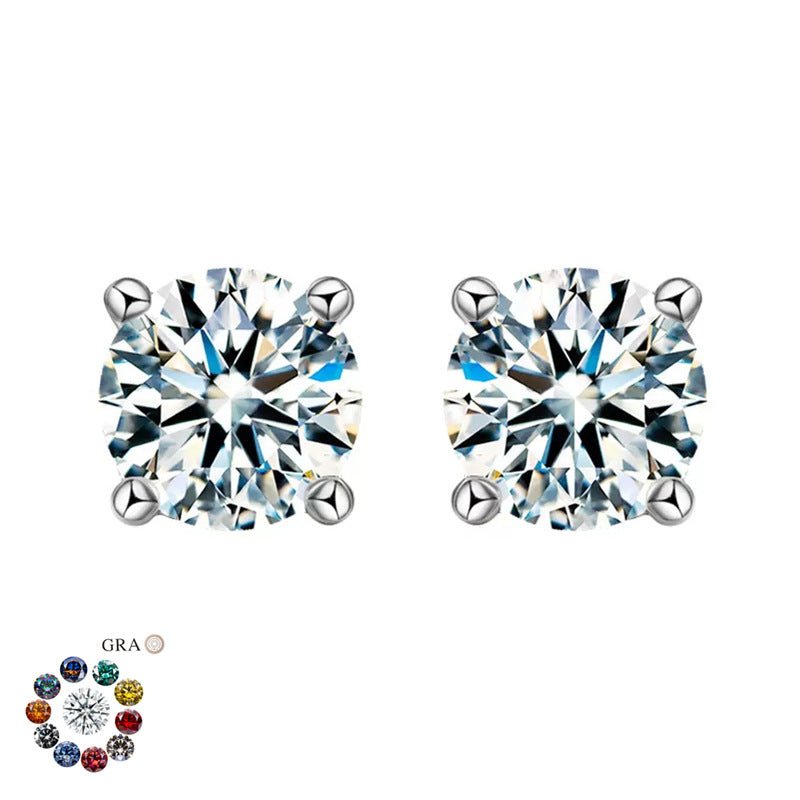 Classic Four-Prong Moissanite Stud Earrings – image 1