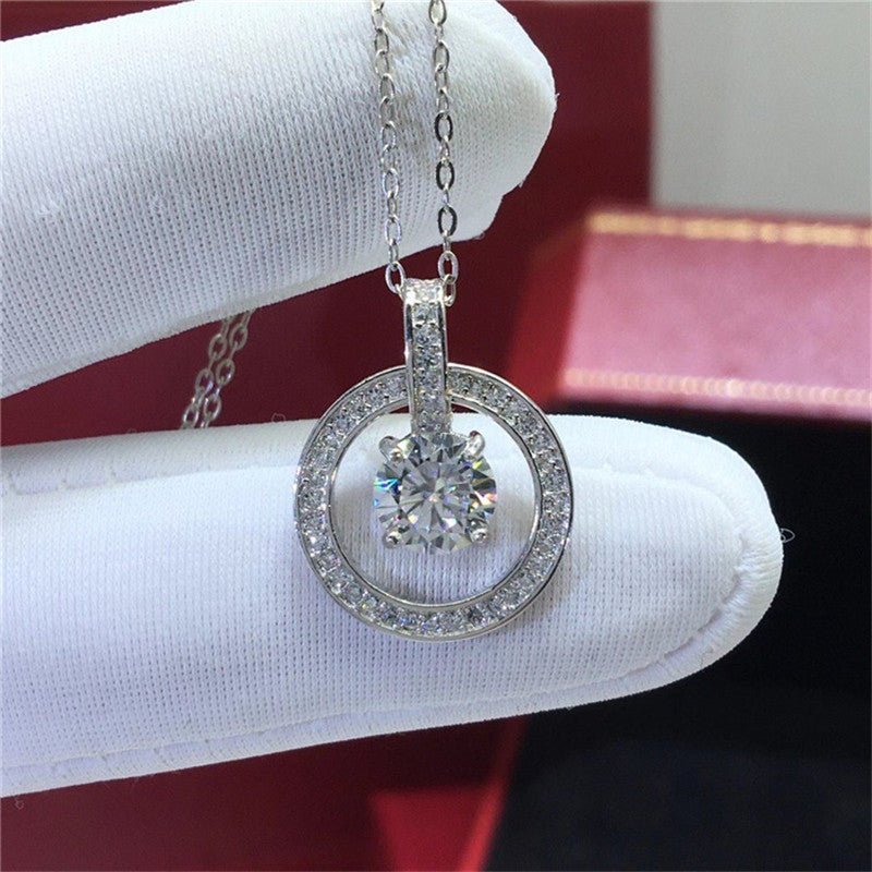 Minimalist Round Pendant Necklace For Women And Men – view 1