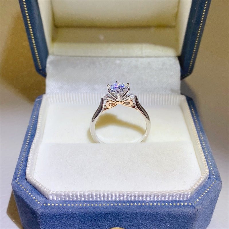 Butterfly Moissanite Ring for Women, Solitaire Engagement Ring, 1 Carat 2 Carat 3 Carat Promise Ring – view 1