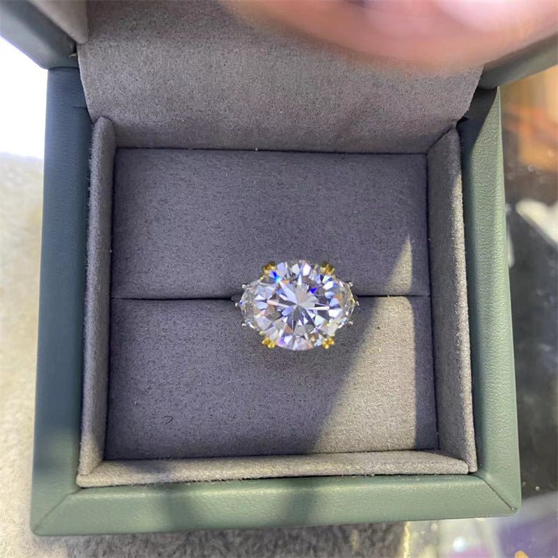 5 Carat Moissanite Ring for Women, Floral Round Cut Engagement Ring, Size 9-19 – view 1