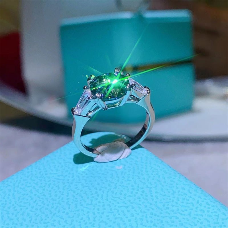 Mint Green 2 Carat Moissanite Statement Ring for Women, Size 8-20 – view 1