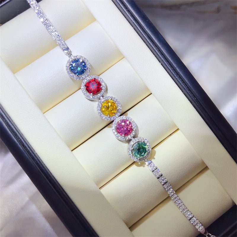 5 Carat Colored Moissanite Tennis Bracelet – image 2