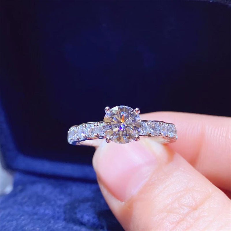 VVS Moissanite Solitaire Ring, 4-Prong Floral Lace Engagement Ring, Women’s Promise Ring – view 2