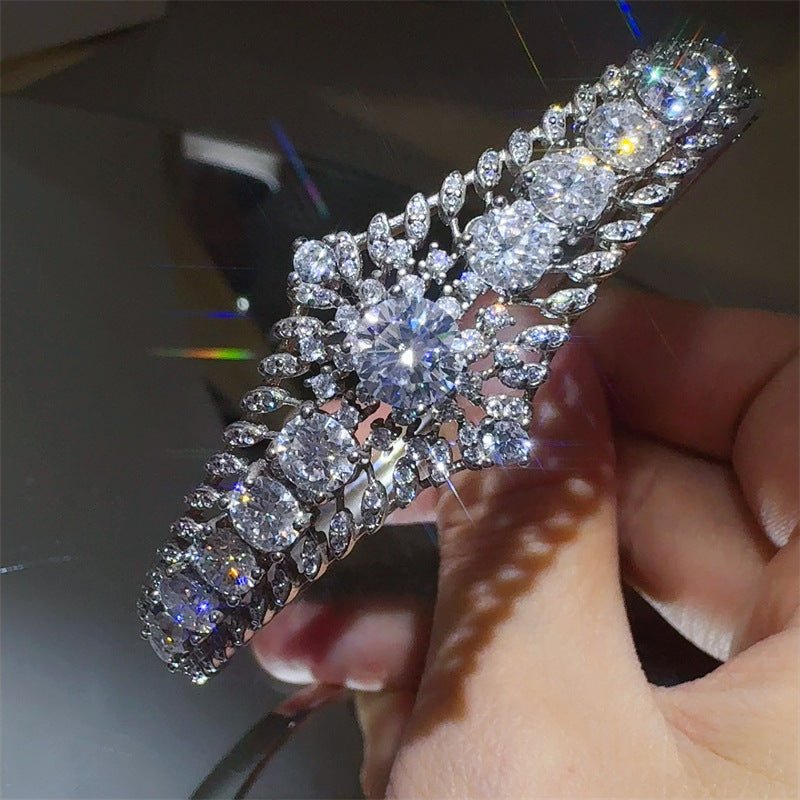 6 Carat Floral Moissanite Tennis Bracelet – image 2