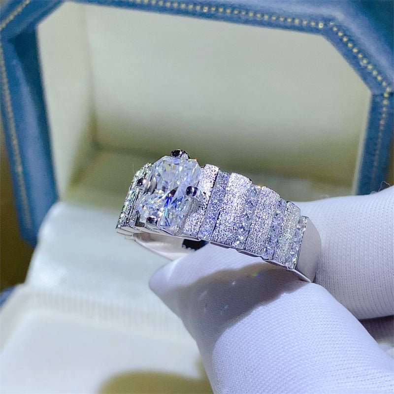 2 Carat Radiant-Cut Moissanite Ring for Men – image 3