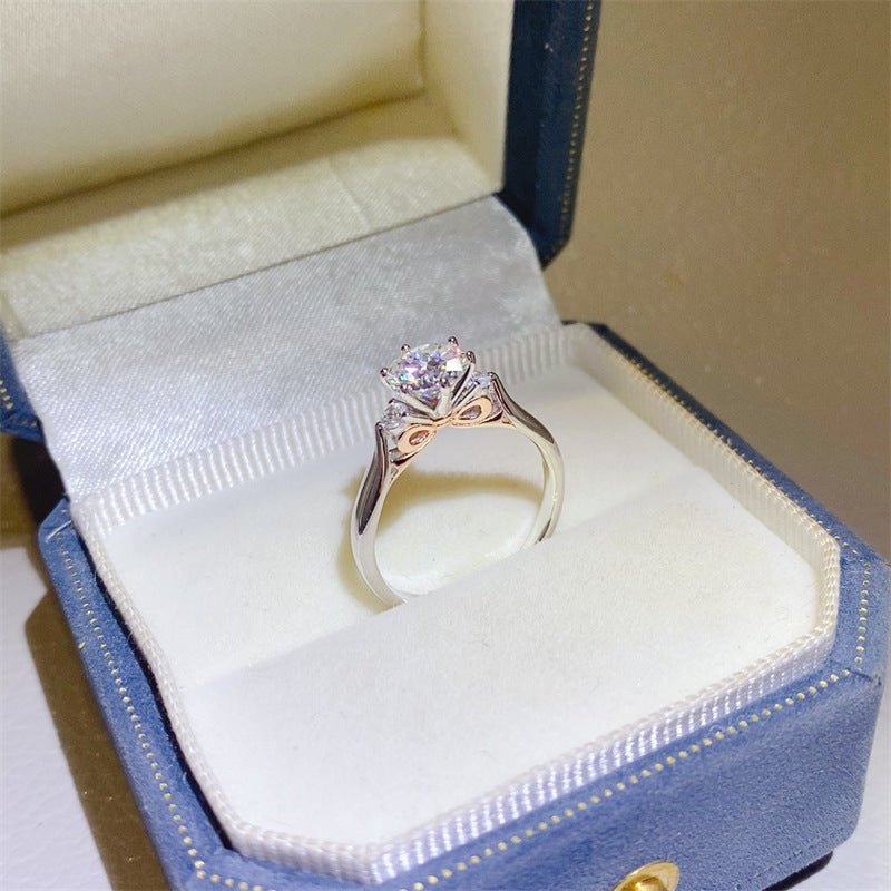 Butterfly Moissanite Ring for Women, Solitaire Engagement Ring, 1 Carat 2 Carat 3 Carat Promise Ring – view 2