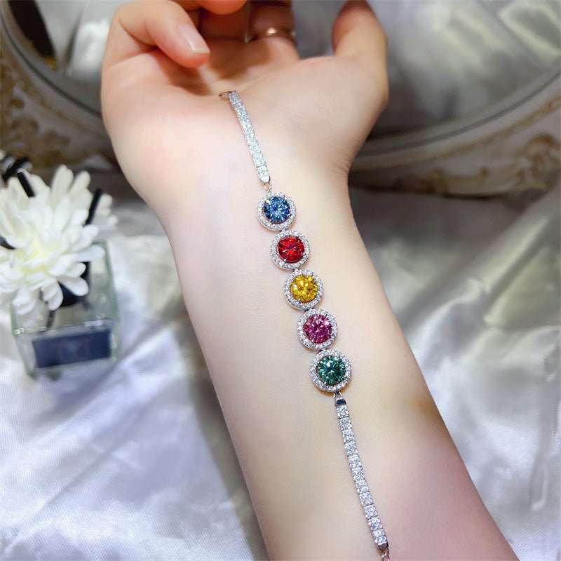 5 Carat Colored Moissanite Tennis Bracelet – image 3
