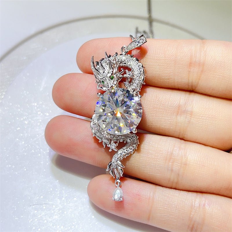 Dragon Moissanite Pendant Necklace – image 3
