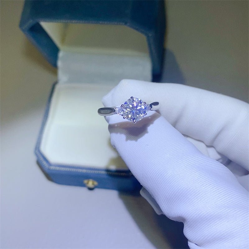 Butterfly Moissanite Ring for Women, Solitaire Engagement Ring, 1 Carat 2 Carat 3 Carat Promise Ring – view 3