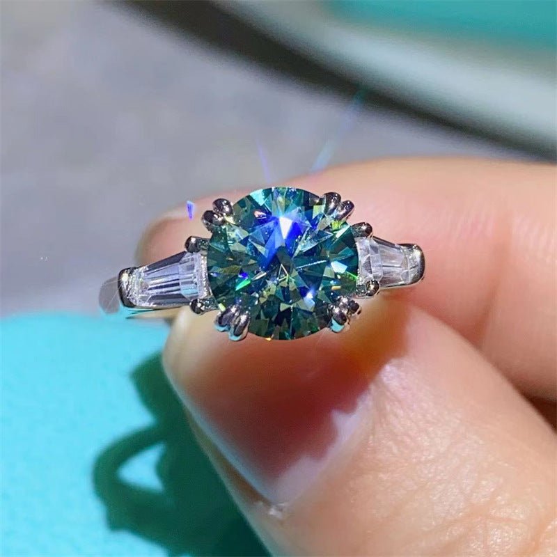 Mint Green 2 Carat Moissanite Statement Ring for Women, Size 8-20 – view 4