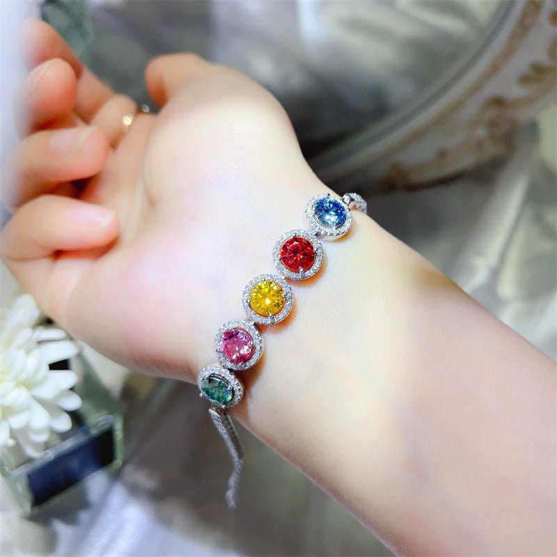 5 Carat Colored Moissanite Tennis Bracelet – image 4