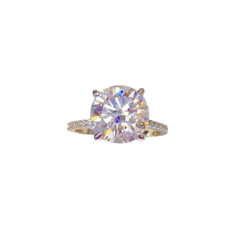 5 Carat Moissanite Ring for Women, D Color Hidden Halo Engagement Ring – view 5