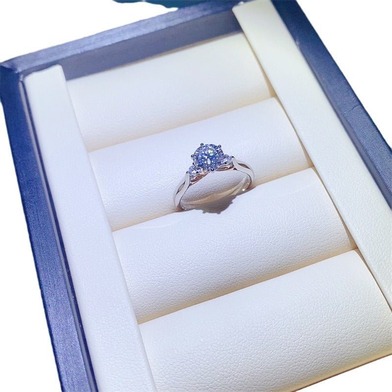 Butterfly Moissanite Ring for Women, Solitaire Engagement Ring, 1 Carat 2 Carat 3 Carat Promise Ring – view 5