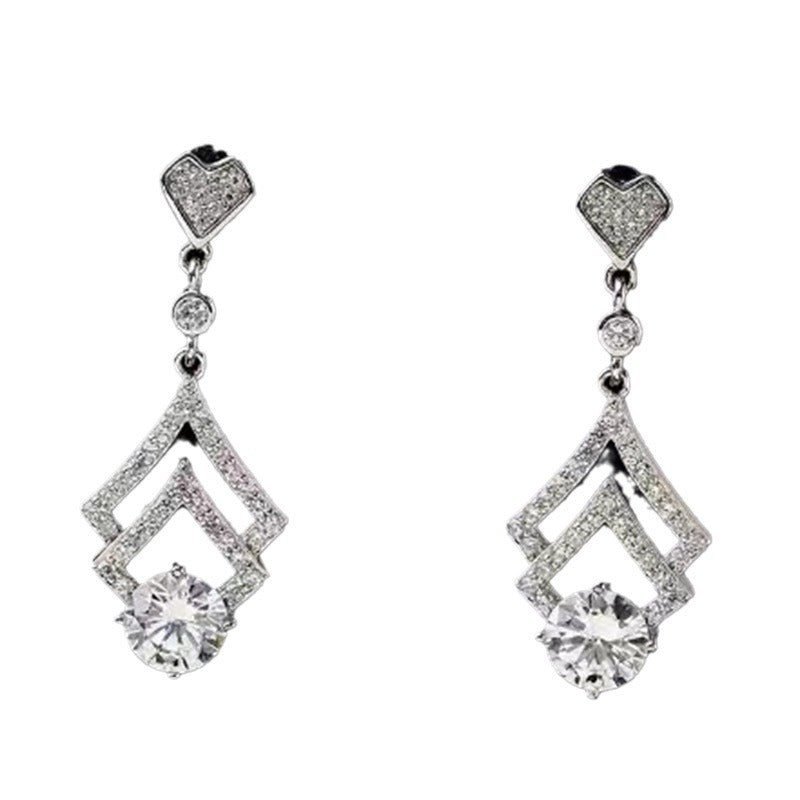 Moissanite Snowflake Drop Earrings – image 5