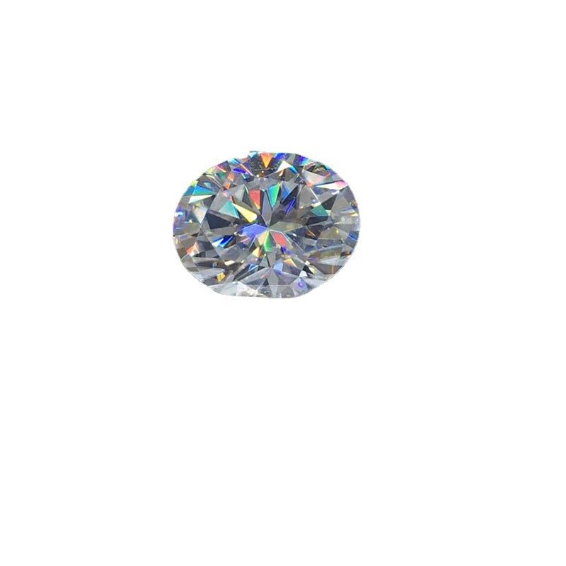 Moissanite Pendant Necklace for Women, Oval Cut 1 Carat, Crescent Accent – view 5