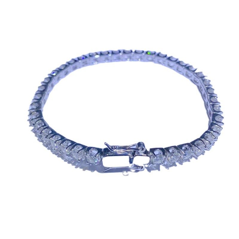 VVS1 Moissanite Tennis Bracelet for Women, Full Stone 3mm Bracelet 15-19cm – view 5