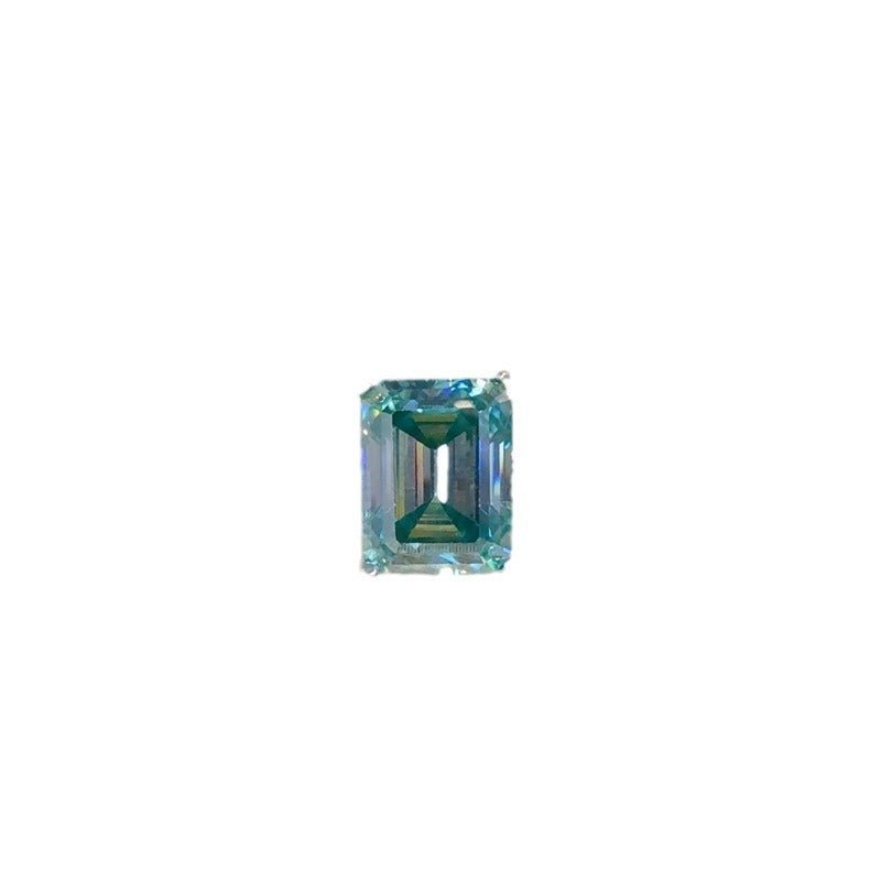 Mint Green Moissanite Ring for Women, Emerald Cut Solitaire Engagement Ring, 1 Carat 2 Carat 3 Carat 5 Carat – view 5