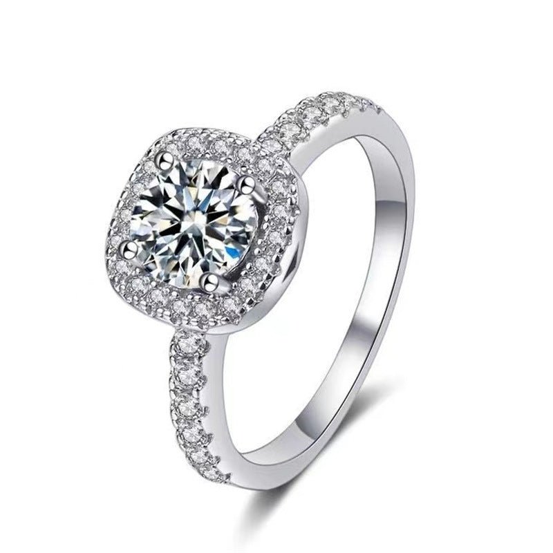 5 Carat Cushion Cut Moissanite Halo Ring for Women, Geometric Engagement Ring, Sizes 9-20 – view 5