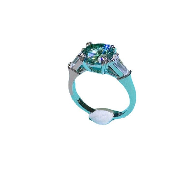 Mint Green 2 Carat Moissanite Statement Ring for Women, Size 8-20 – view 5