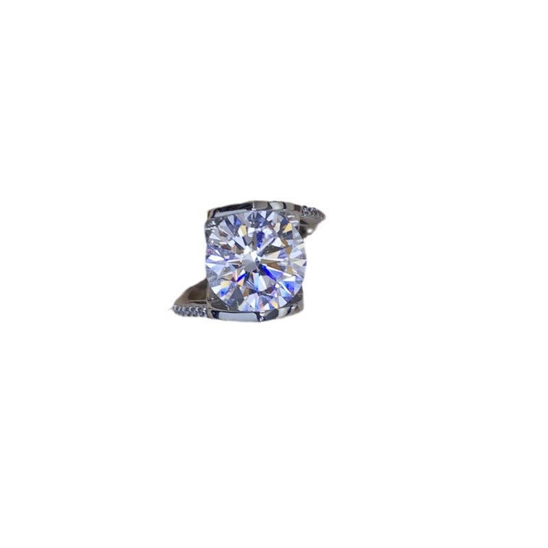 5 Carat VVS Moissanite Ring for Women, Cushion Cut Engagement Ring with Pavé Band – view 5
