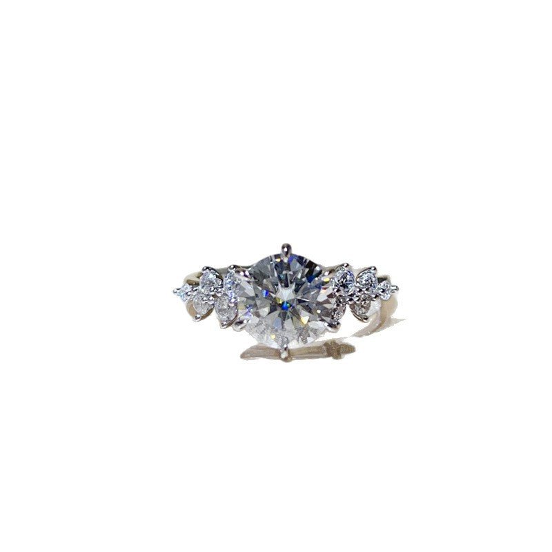 Moissanite Geometric Ring for Women, Elegant Engagement Ring Style, Square-Inspired Dress Ring – view 5