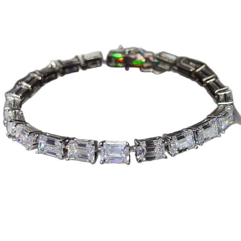 Emerald-Cut Moissanite Tennis Bracelet – image 5