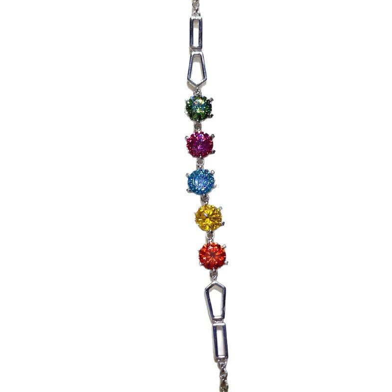 Colorful Snowflake-Link Moissanite Tennis Bracelet – image 5