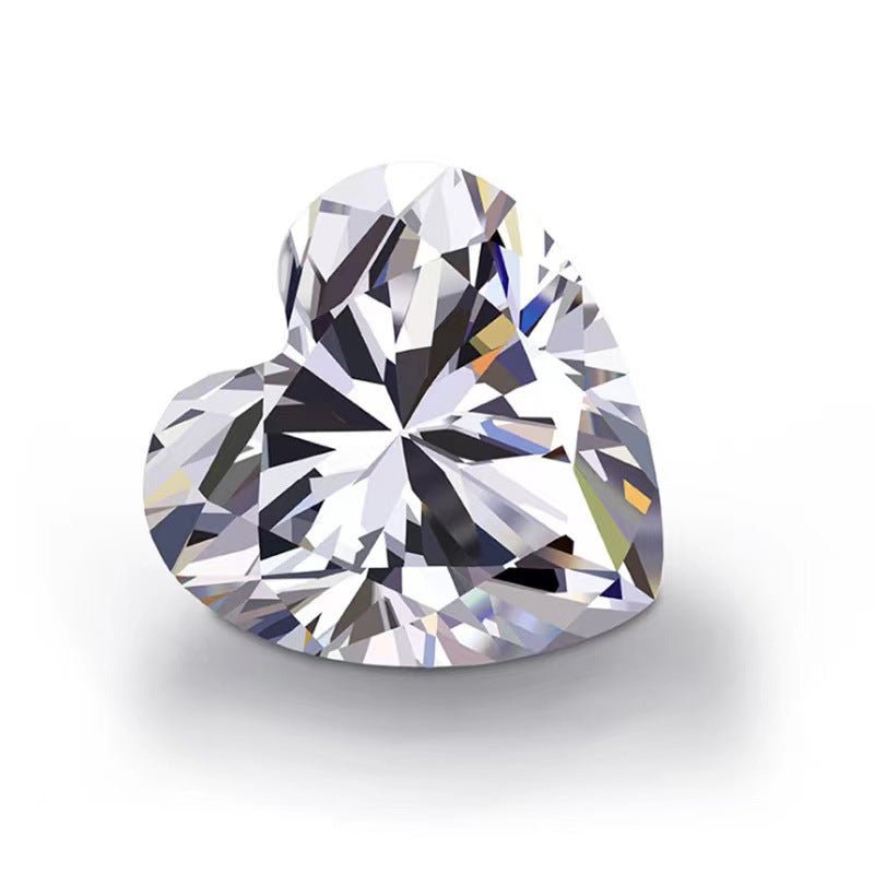 Heart Moissanite Ring for Women, Adjustable Open Promise Engagement Ring – view 5