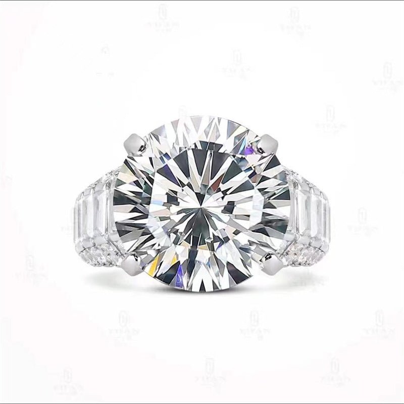 5 Carat Moissanite Ring for Women, Round Cut Flower-Inspired Engagement Ring, Sizes 8-22 – view 5