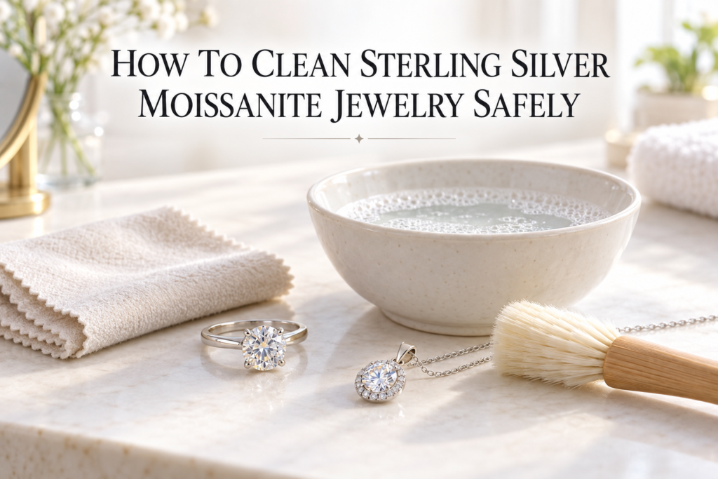How to Clean Sterling Silver Moissanite Jewelry Safely