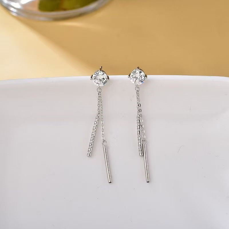 Moissanite Snowflake Drop Earrings – image 6